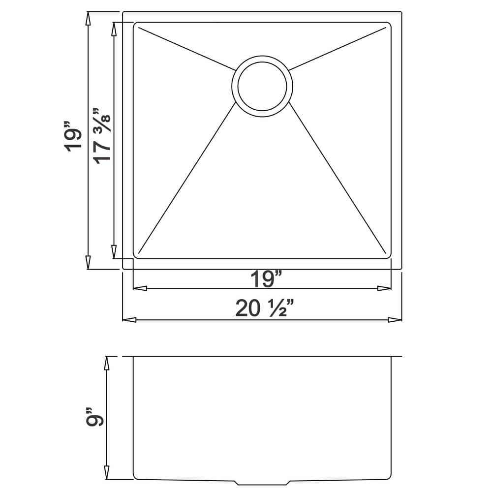21-Inch Stainless Steel Single Bowl Undermount Kitchen Sink