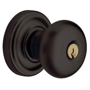 Classic Oil Rubbed Bronze Keyed Entry Door Knob