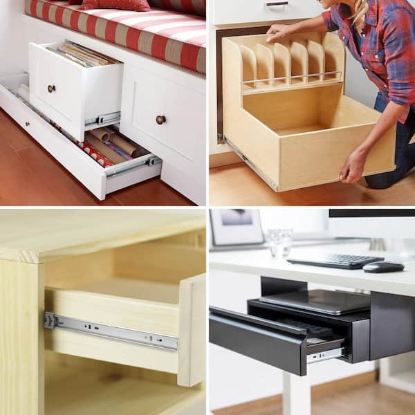 dresser drawer slides Garvee 5 Pair Full Extension Drawer Slides