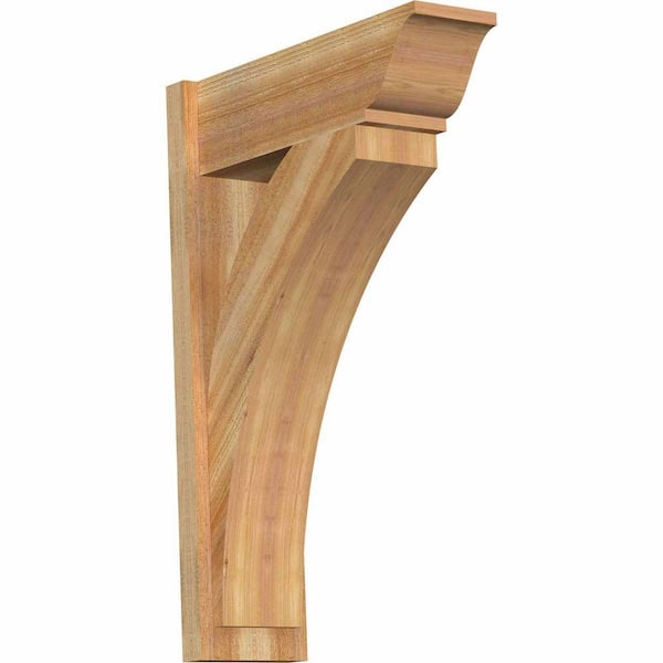 Ekena Millwork 8 in. x 36 in. x 24 in. Thorton Traditional Rough Sawn Western Red Cedar Outlooker