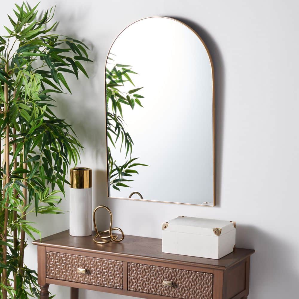 Jinla 20.3 in. W x 31.8 in. H Arch Wood Framed Mirror price history on PriceWatchPro