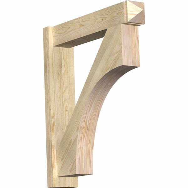 Ekena Millwork 6 in. x 32 in. x 28 in. Douglas Fir Westlake Arts and Crafts Rough Sawn Outlooker