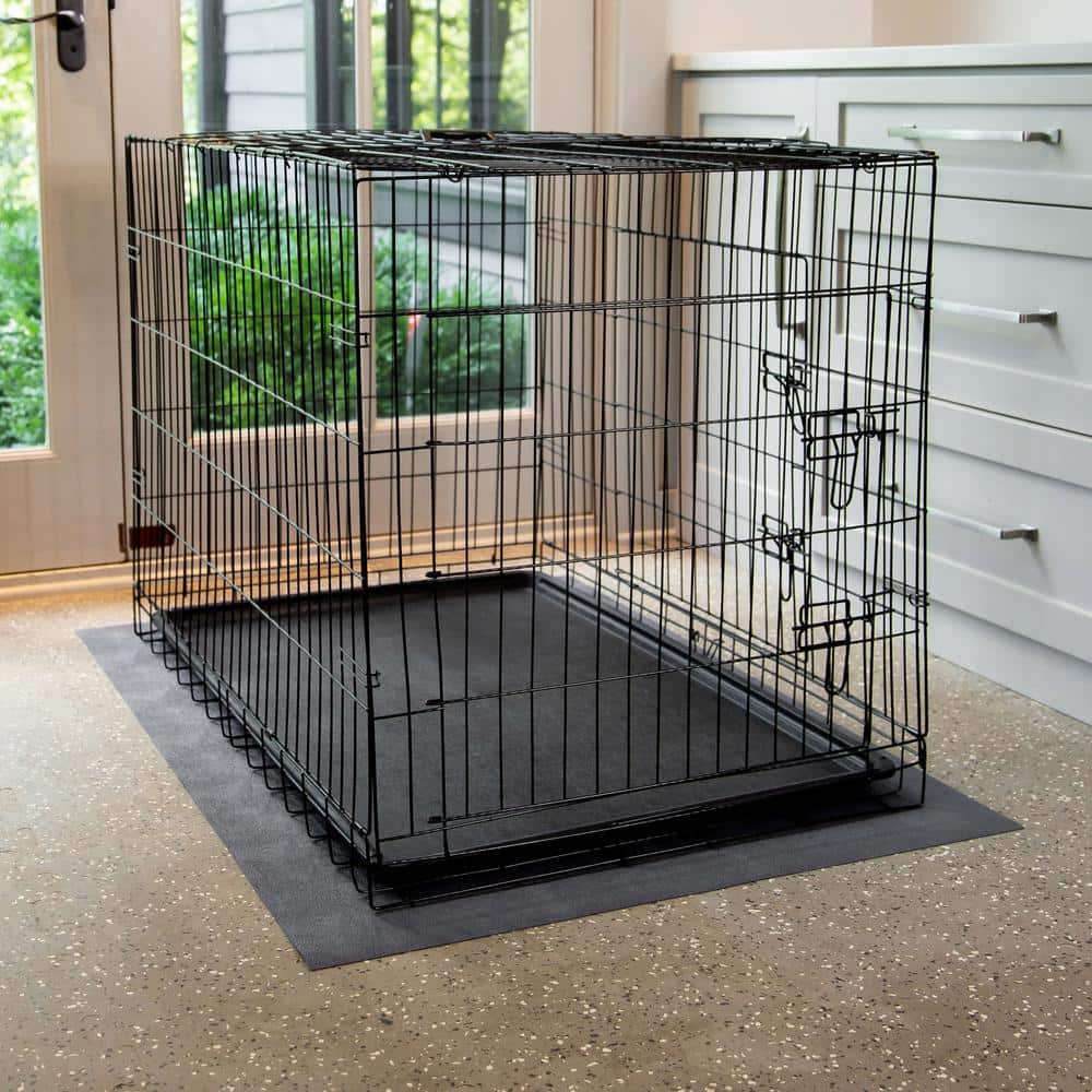Slate Grey Vinyl Pet Floor Mat Kit, Small