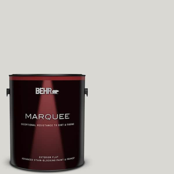 BEHR MARQUEE 1 gal. #N360-1 Seagull Gray Flat Exterior Paint & Primer