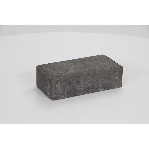 Oldcastle 8 in. x 4 in. x 1.75 in. Gray/Charcoal Concrete Holland Paver