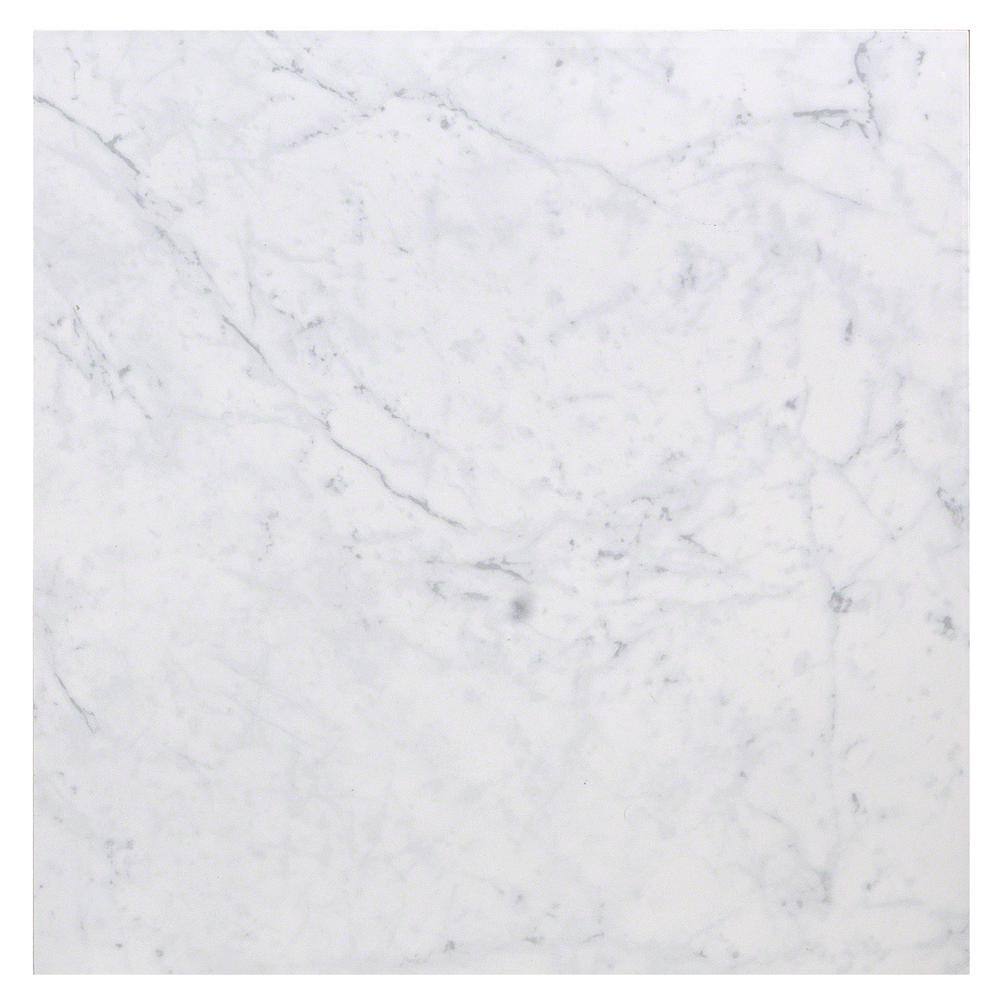 Bianco 24" x 24" Polished Porcelain Marble Look Tile
