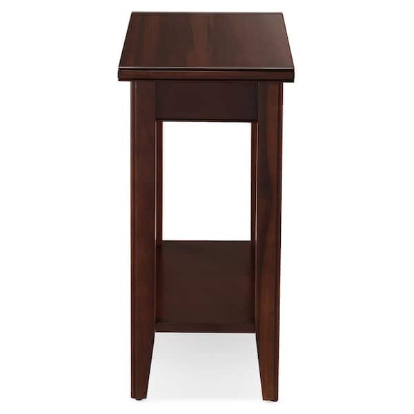 Leick Home Laurent 12 in. Chocolate Cherry Rectangle Solid Wood