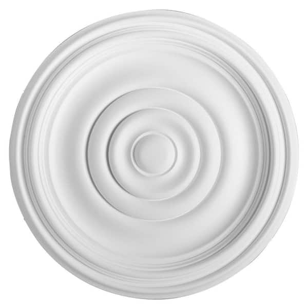 American Pro Decor European Collection 14-15/16 in. x 1-3/8 in. Traditional Plain Polyurethane Ceiling Medallion