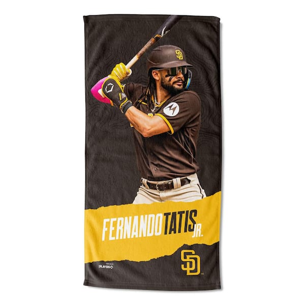 THE NORTHWEST GROUP MLB Multi-Color Padres 23 Fernando Tatis Jr. Printed Cotton/Polyester Blend Beach Towel