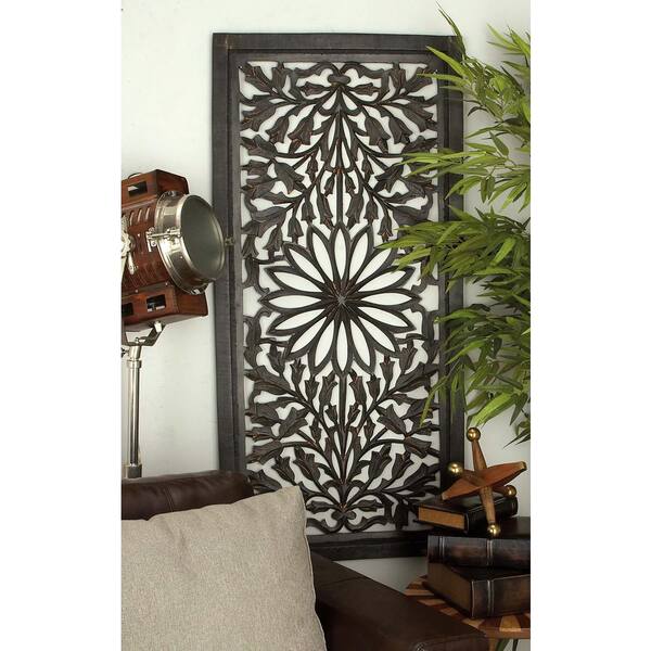 Litton Lane 51 in. x 24 in. Traditional Decorative Wooden Wall Panel