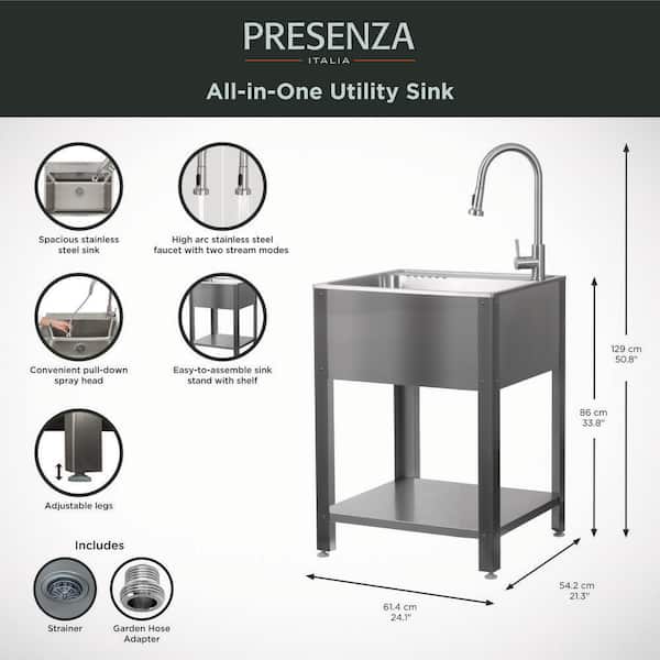 Presenza All-in-One 23.9 in. x 21.9 in x 33.9 in. Freestanding