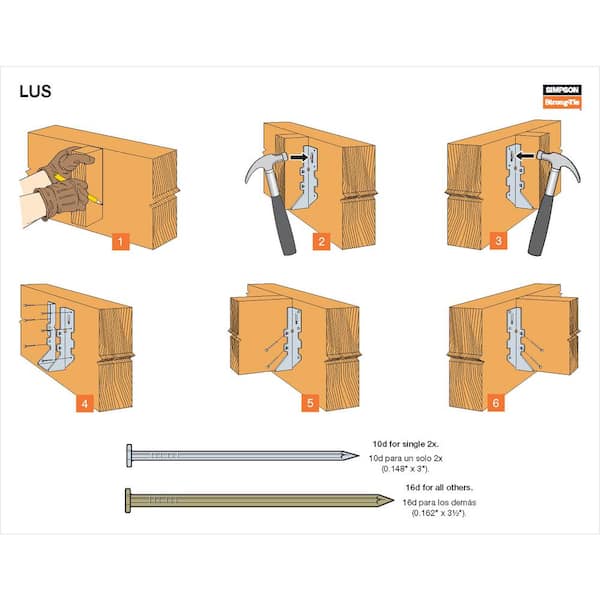 25 Pack Simpson Strong-Tie LU26 Joist Hangers – For 2x6 Lumber, Heavy-Duty Construction
