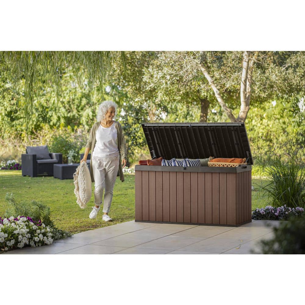 Darwin 150 Gallon Brown Resin Lockable Deck Box