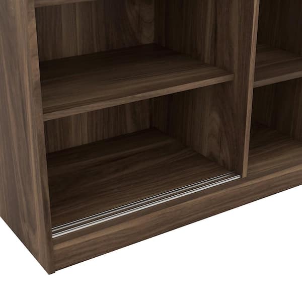 Walnut Hight Wardrobe Storage Cabinet 70.87 in. H x 39.37 in. W x 19.49 in. D, Brown