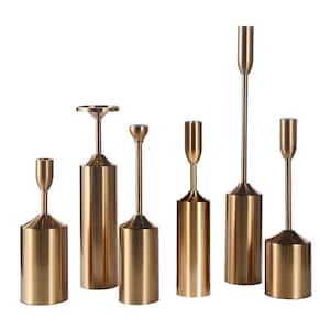 Dann Foley - Brass Plated Candleholders - Set of 6
