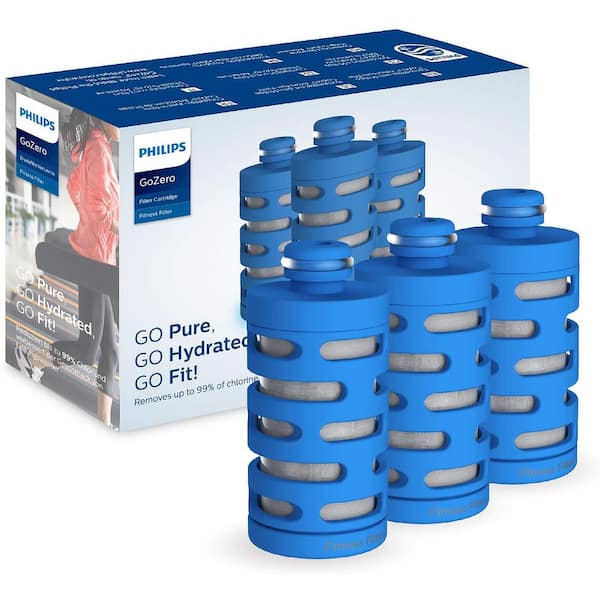 Philips GoZero Fitness Activated Carbon Fiber Filter for GoZero Active 20  oz.Bottle (Set of 3) AWP287/37 - The Home Depot