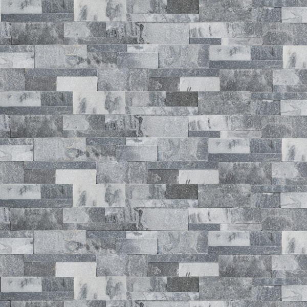 MSI Alaska Gray Ledger Panel 9 in. x 24 in. Natural Marble Wall Tile (4.5 sq. ft./Case)