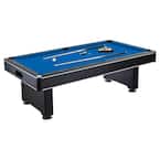 Hustler 8 ft. Pool Table with Blue Felt, Internal Ball Return System, Easy Assembly, Pool Cues and Chalk