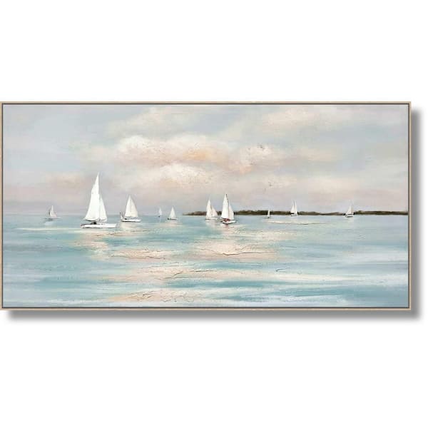 1 Piece Framed Coastal Art Print 28 in. x 55 in.