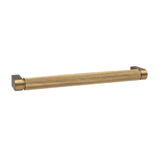 Kent Knurled 7 in. (178 mm) Center-to-Center Industrial Satin Brass Bar Drawer Pull