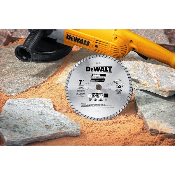 DEWALT DW4712 High Performance 7" Dry/Wet Cutting Contin Rim Diamond Saw Blade 