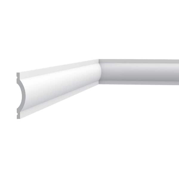 ORAC DECOR 1/2 in. D x 2-3/4 in. W x 78-3/4 in. L . Primed White Plain Polyurethane Panel Moulding (2-Pack)
