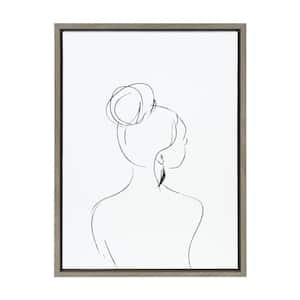 "Sylvie Minimalist Woman 2" by Teju Reval Framed Canvas Culture Art Print 24.00 in. x 18.00 in. . (Set of 1)