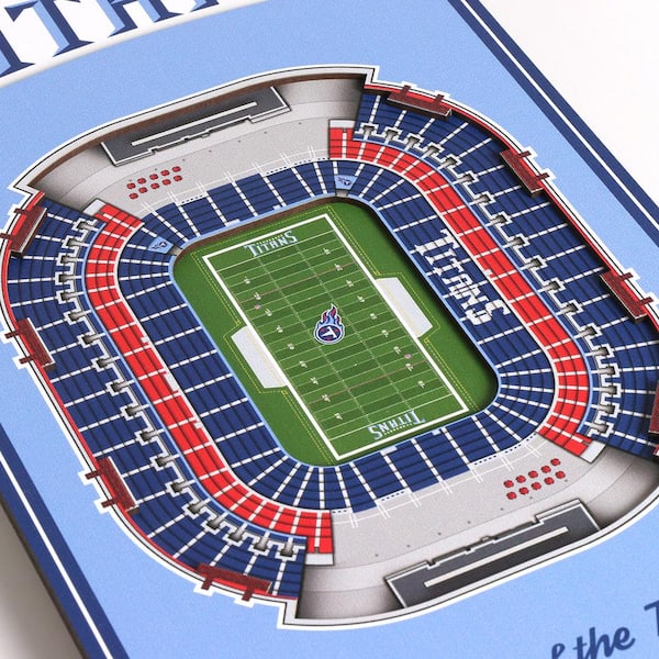 YouTheFan NFL Tennessee Titans 3D Stadium 8 x 32 Banner-Nissan