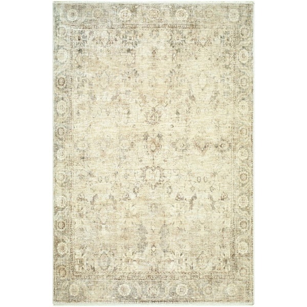 Galey Alix Fetscher II Vintage Medallion Olive 9 ft. x 12 ft. Area Rug