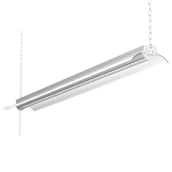 4 ft. 50-Watt Integrated LED White Shop Light Linkable, 5000 Lumen