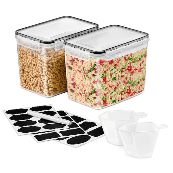 Food Storage Containers-Pack of 2 with Air Tight, 4-Way Snap Lids