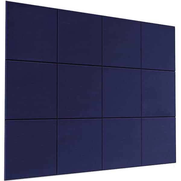 12-Pack 11.8 in. x 11.8 in. Outdoor/Indoor Bulletin Board, Wall Tiles Self Adhesive Cork Board for Office School Blue