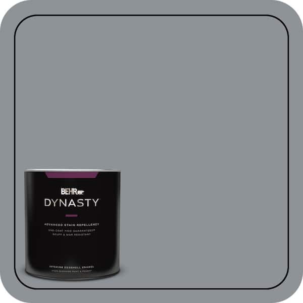 1 qt. #PPU18-04 Dark Pewter One-Coat Hide Eggshell Enamel Interior Stain-Blocking Paint and Primer