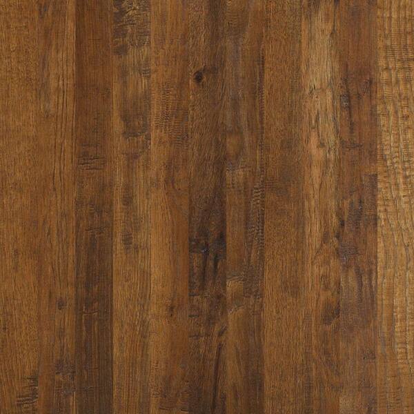 Shaw Take Home Sample - Western Hickory Espresso Engineered Hardwood Flooring - 3-1/4 in. x 10 in.