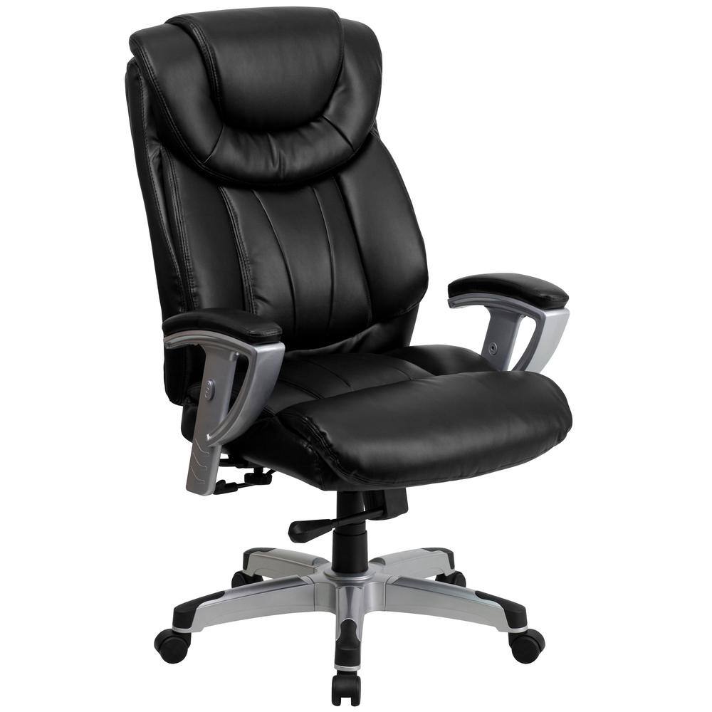 Flash Furniture Big and Tall Ergonomic Leather Chair in Black 889142531128 