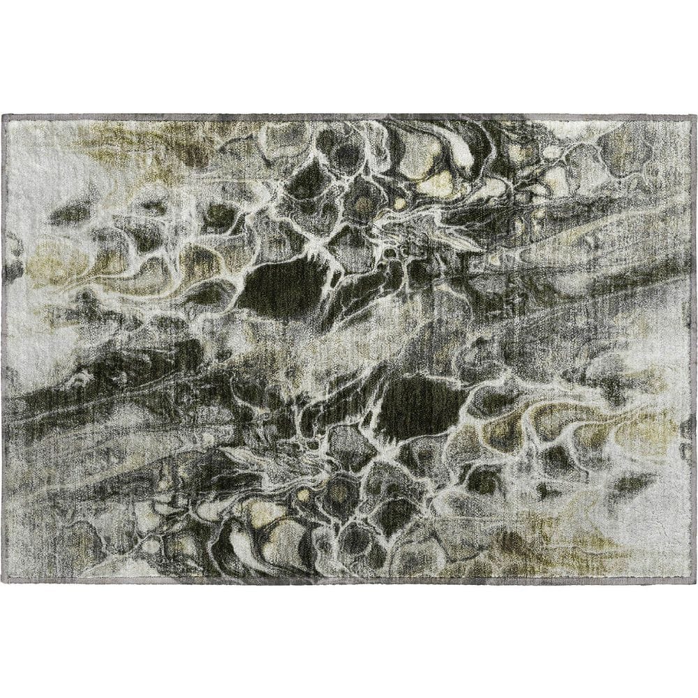 Mayfield Premium Machine Washable Abstract AMF1936 Pewter 2 ft. x 3 ft. Accent Rug price history on PriceWatchPro