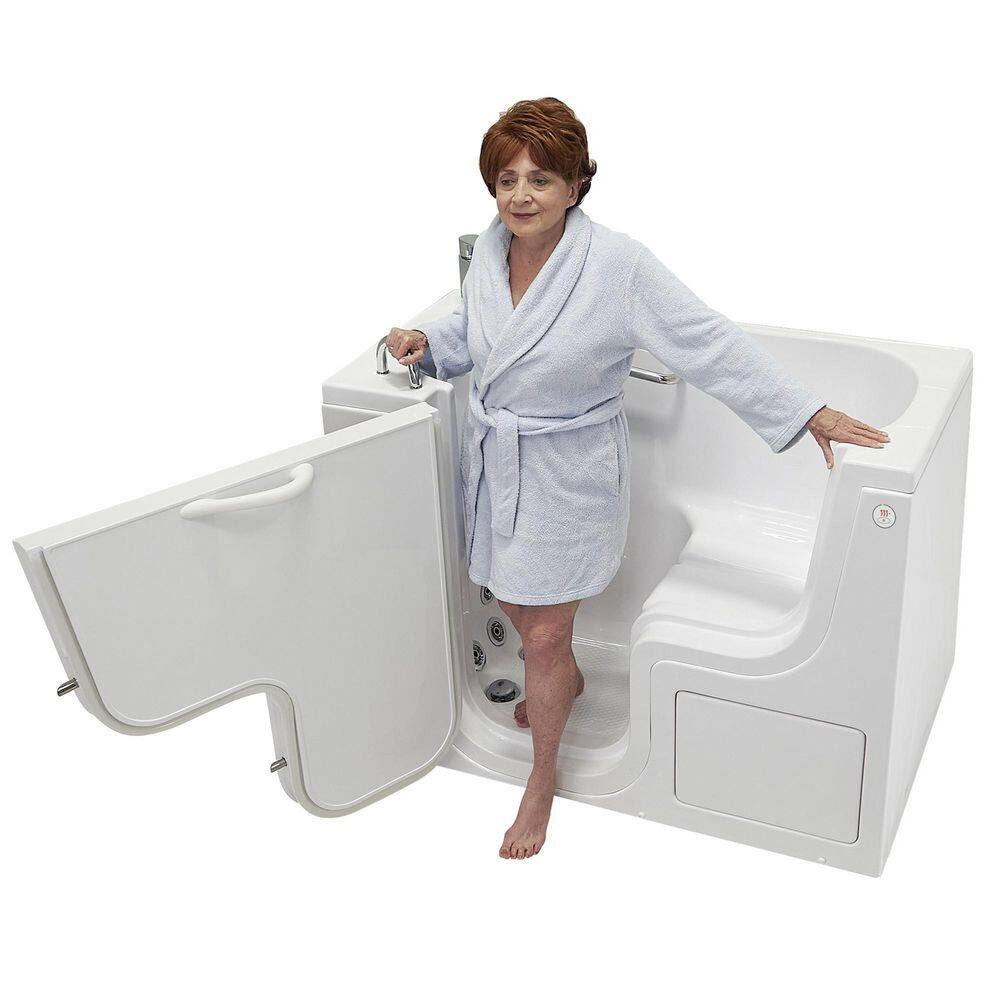 Wheelchair Accessible 26" x 52" White Acrylic Walk-In Bathtub