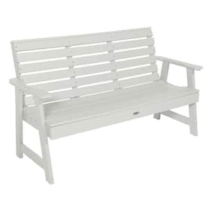 Riverside 5 ft. 2-Person Coconut White Recycled Plastic Garden Bench