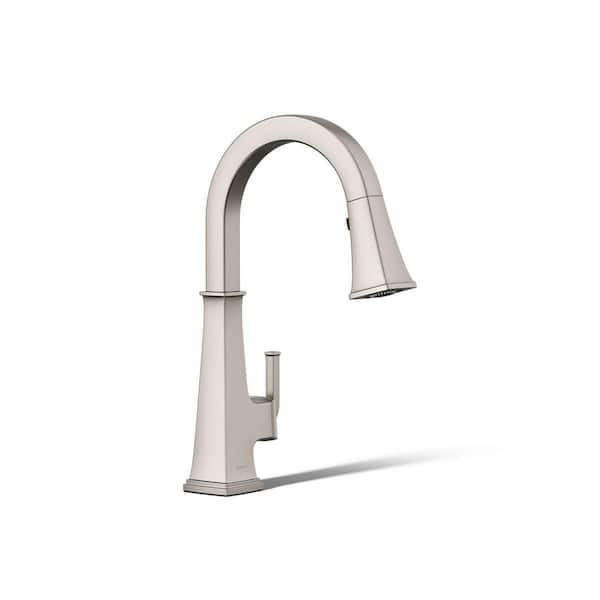 Riff Single Handle Pull Down Sprayer Kitchen Faucet in Vibrant Stainless