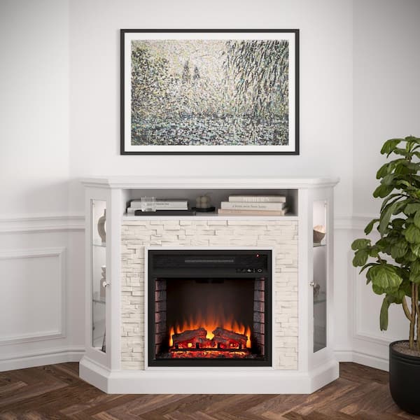 Bellingham 52.25 in. W Corner Convertible Media Electric Fireplace