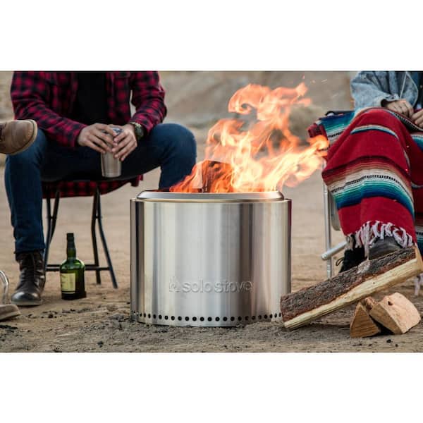 Solo Stove Bonfire 19 5 In X 14 In Round Stainless Steel Wood Burning Fire Pit Ssbon The Home Depot