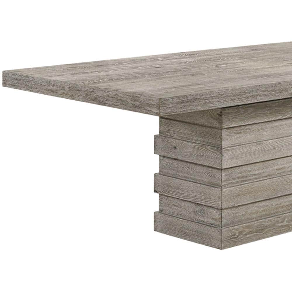 Salvaged Light Oak Rectangular Reclaimed Wood Dining Table
