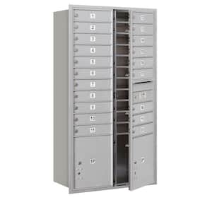 56 3/4 in. H x 31-1/8 in. W Aluminum Front Loading 4C Horizontal Mailbox with 20 MB1 Doors/2 PL's