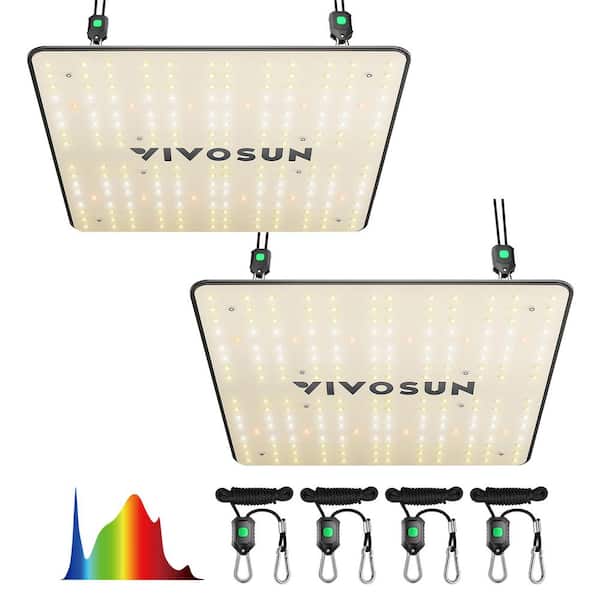 VIVOSUN 100-Watt LED Grow Light with Full Spectrum Diodes, Bright White (2-Pack)