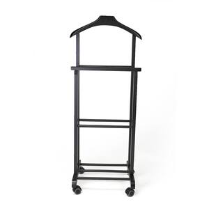 Black Wood Clothes Rack 14.25 in. W x 41 in. H