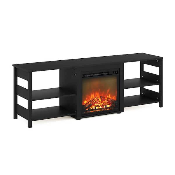 Furinno Modern 63 in. Americano TV Stand Fits TV's up to 70 in. with Electric Fireplace