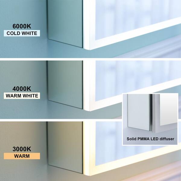 WELLFOR 24 in. W x 30 in. H Rectangular Aluminum Recessed
