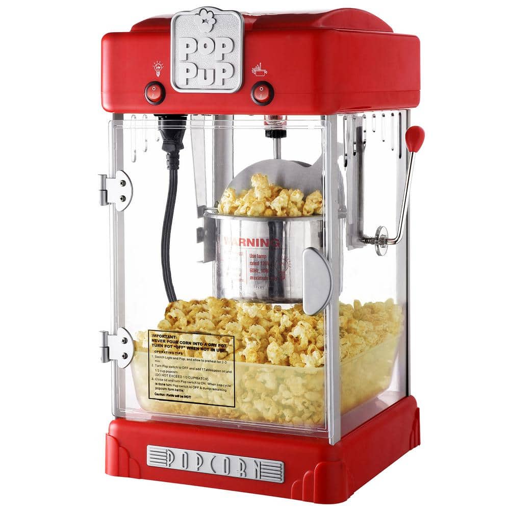 Pop Pup Popcorn Machine – 2.5 Oz Kettle with 12 Pack of Pre-Measured  Popcorn Kernel Packets, Scoop, and Serving Cups by Great Northern Popcorn