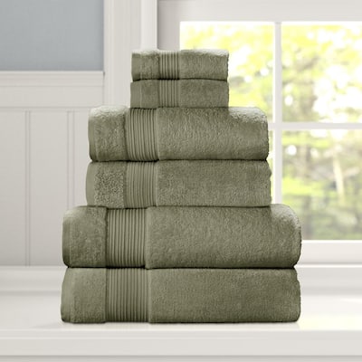 Beautyrest Plume 6-Piece Charcoal Cotton Bath Towel Set Feather Touch  Antimicrobial 100% BR73-2440 - The Home Depot