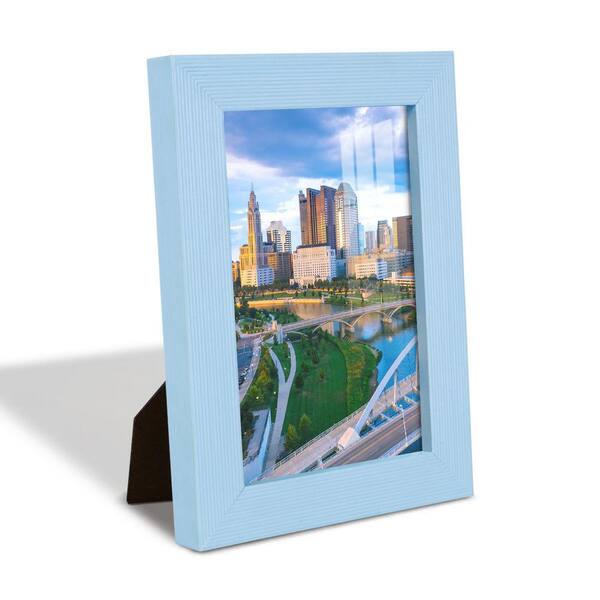 Grooved 6 in. x 8 in. Black Picture Frame (Set of 2)